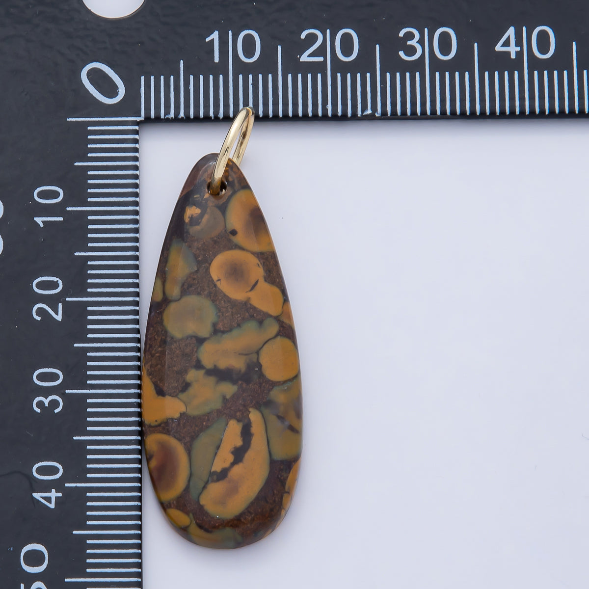 18K Gold Filled Dyed Turquoise Teardrop Gemstone Charm Pendant | AF1493