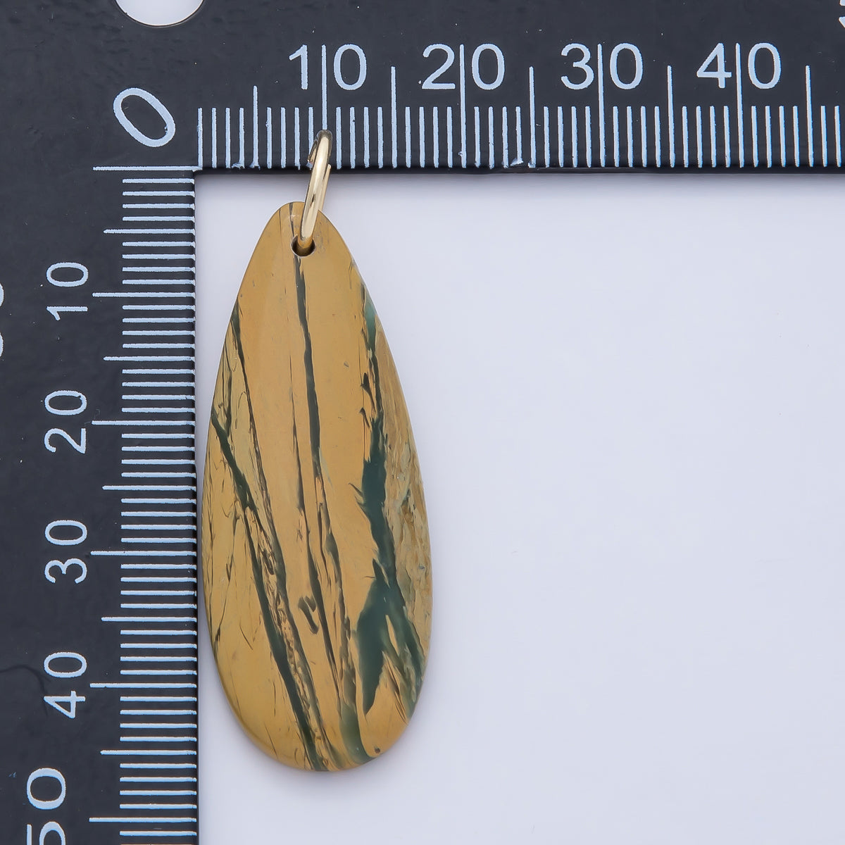 18K Gold Filled Dyed Turquoise Teardrop Gemstone Charm Pendant | AF1493
