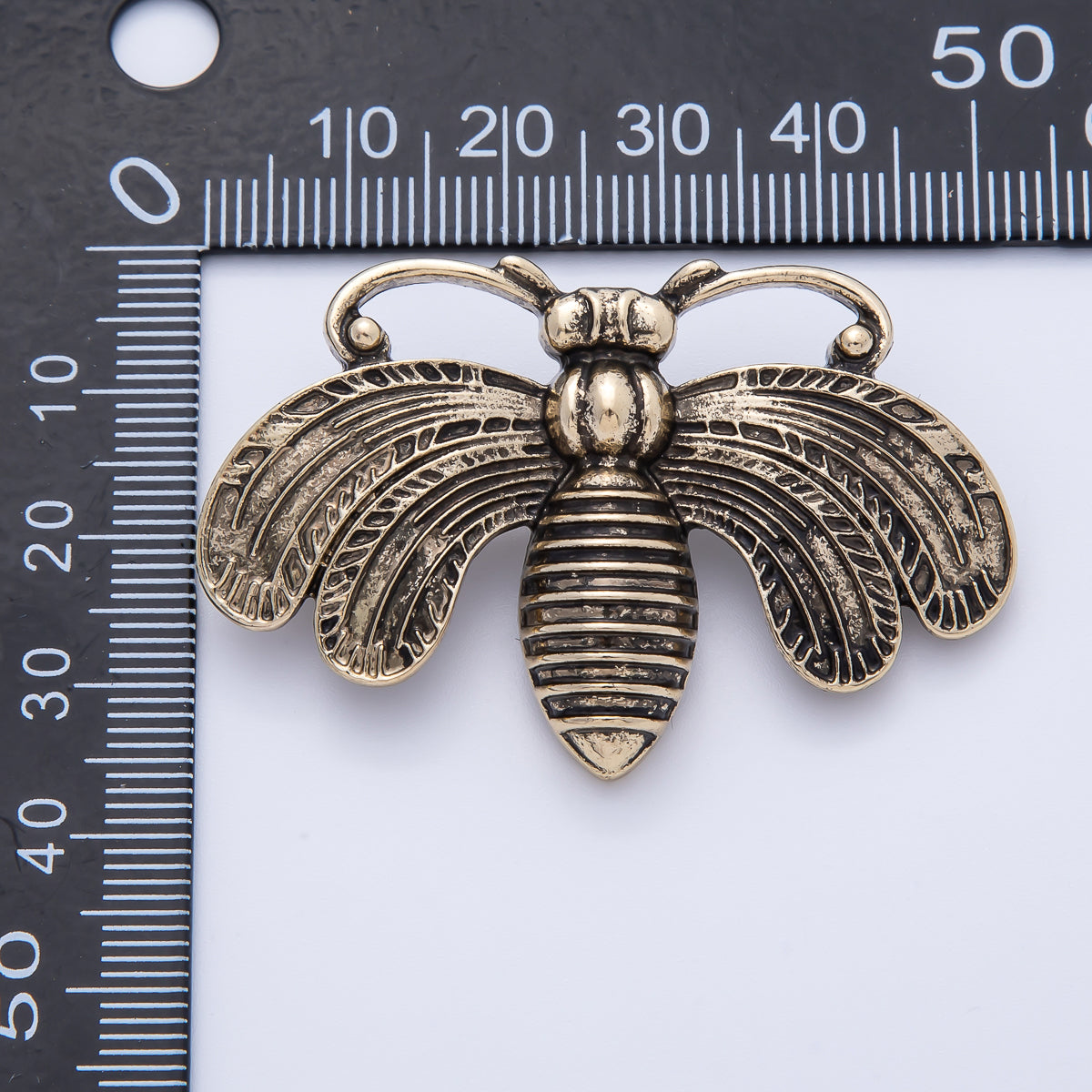 Vintage Gold 51mm x 33mm Fly Insect Animal Pin Brooch | BH-061