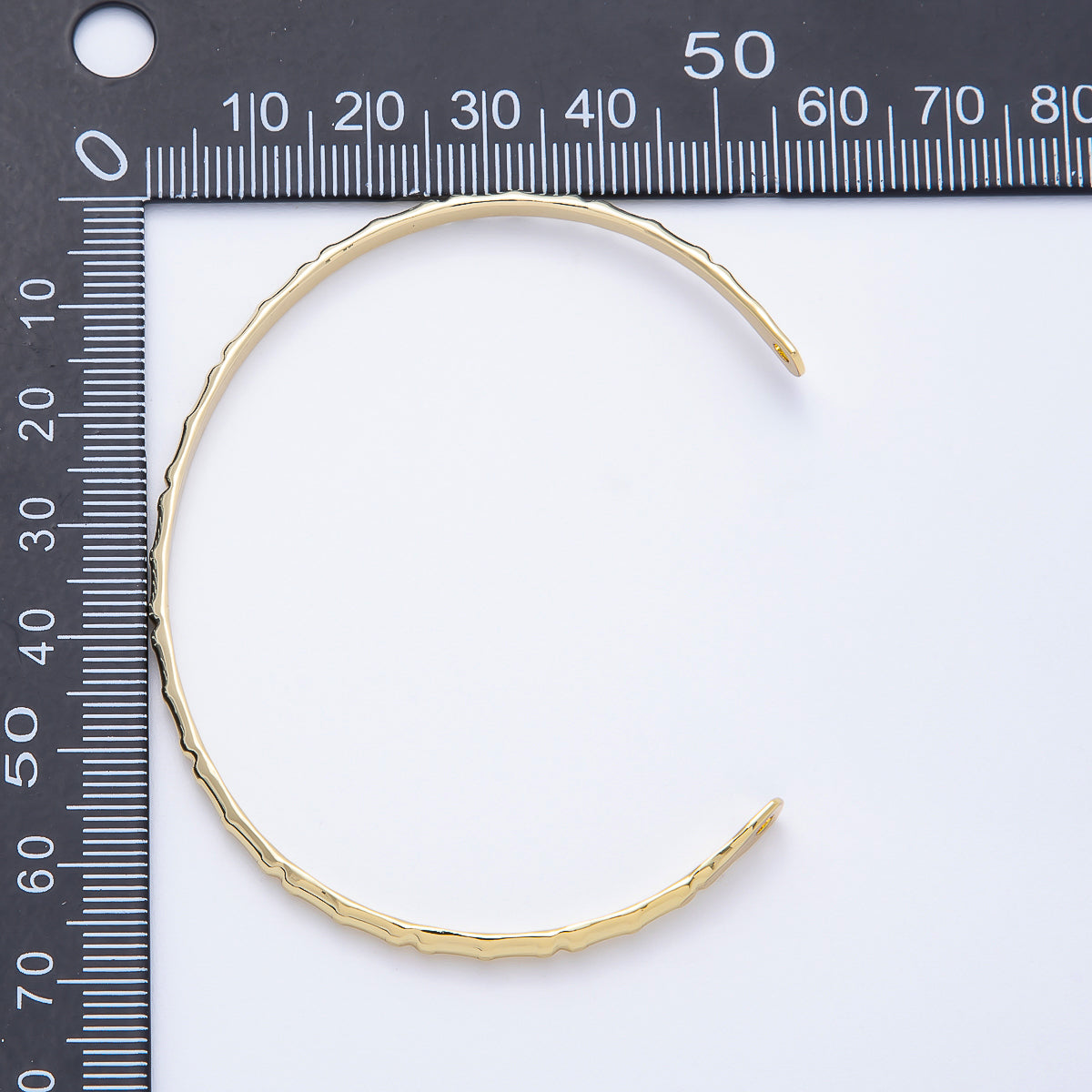 16K Gold Filled Minimalist Geometric Edged Cuff Bracelet | WA-04455