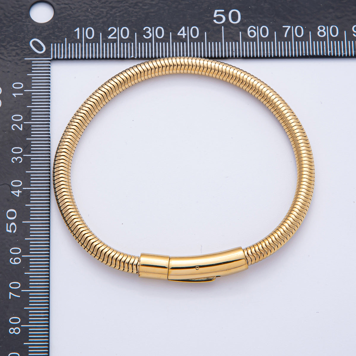 Stainless Steel 5mm Minimalist Snake Chain 8 Inch Bracelet | WA-3859