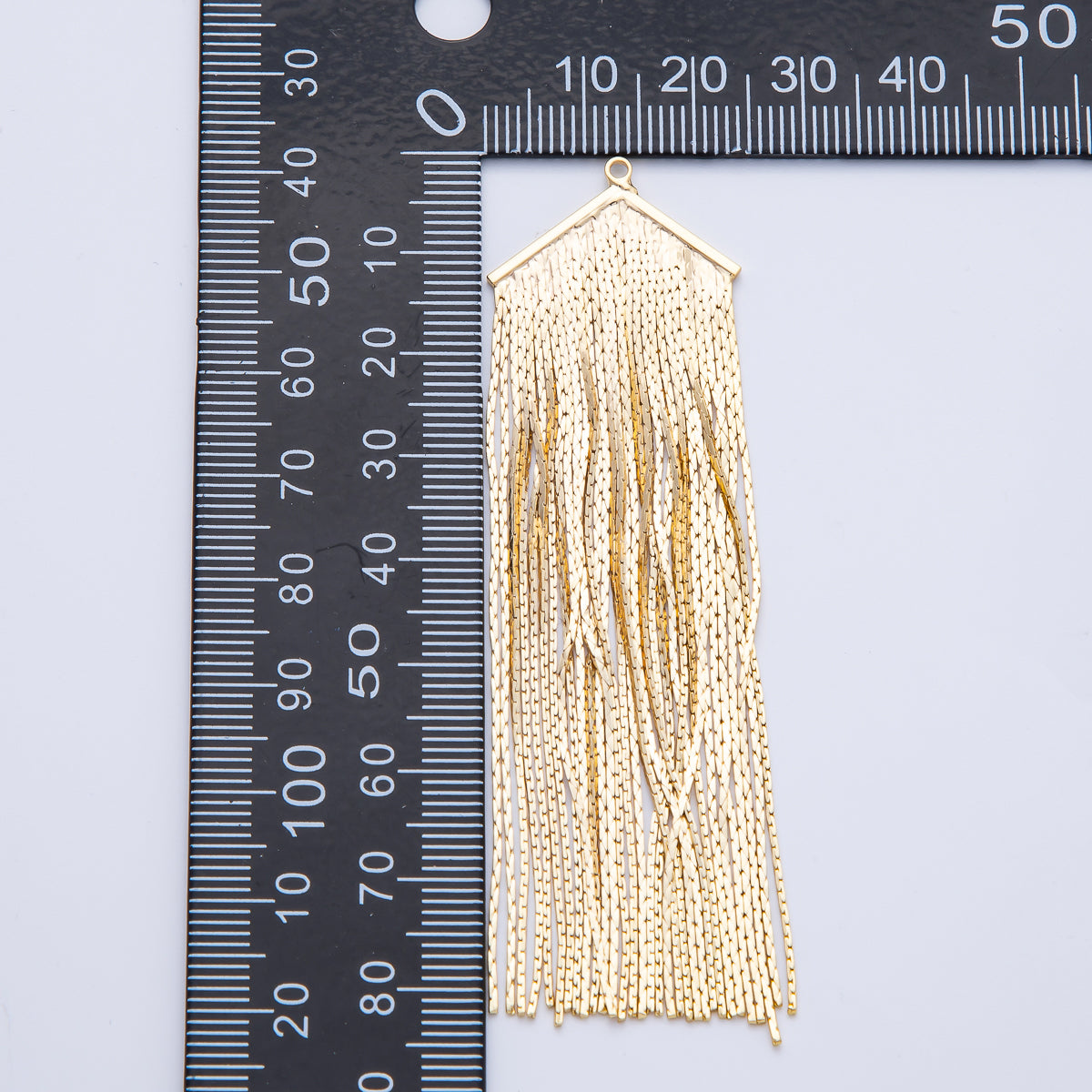 18K Gold Filled 85mm Geometric Snake Chain Tassel Finding Fringe Jewelry | Z1643