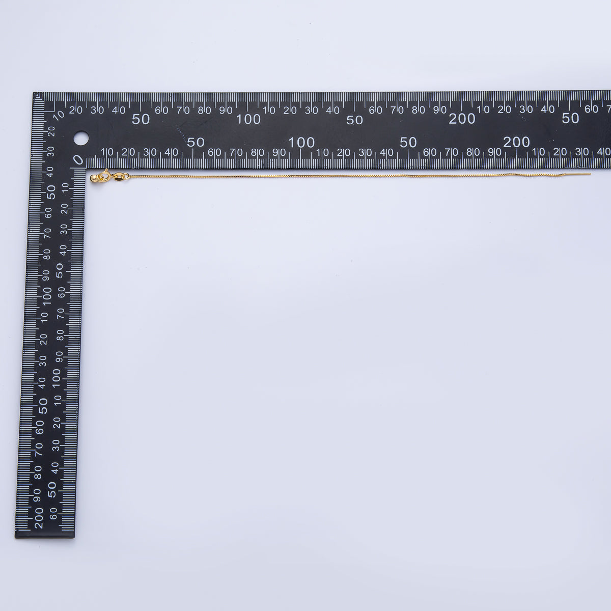 18K Gold Filled 1mm Box Chain 9.33 Inch Adjustable Slide Bracelet | WA-4081