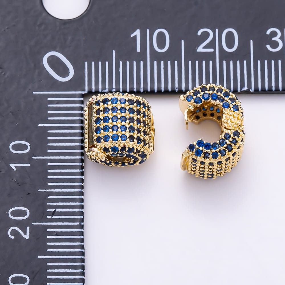 16K Gold Filled 10mm Micro Paved CZ Multi Color Barrel Spacer Bead | Beads-00621 - Beads-00624