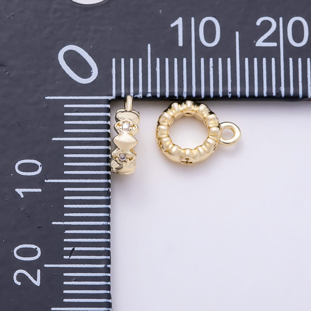 16K Gold Filled 10mm Clear CZ Marquise Geometric Molten Drop Rondelle Bail Findings in Gold & Silver | Findings-00642 Findings-00643
