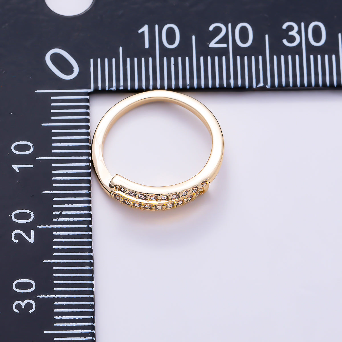 16K Gold Filled Oval White Opal Natural Gemstone Tapered Dome Adjustable Pinky Ring | Rings-00379