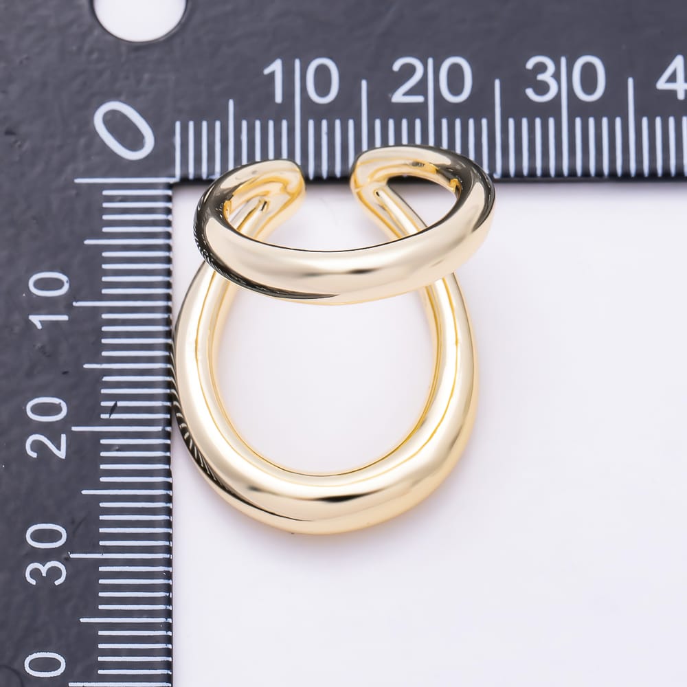 16K Gold Filled Minimalist Double Band Geometric Ring in Gold & Silver | Rings-00401 Rings-00402