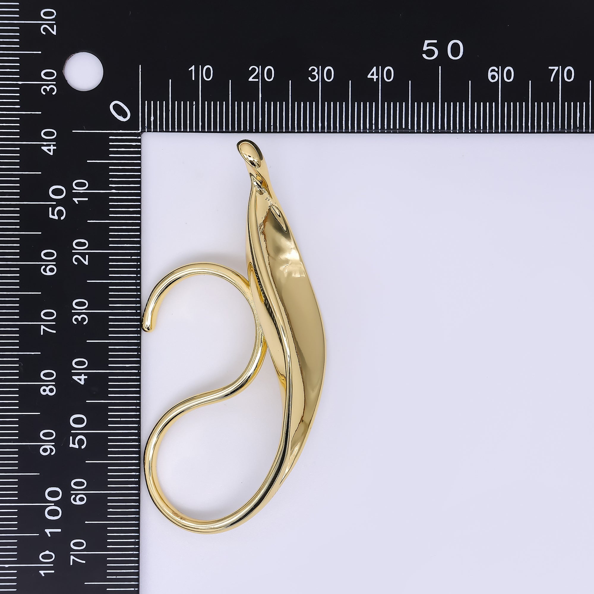 24K Gold Filled Midas Leaf Statement Open Ring | O1464