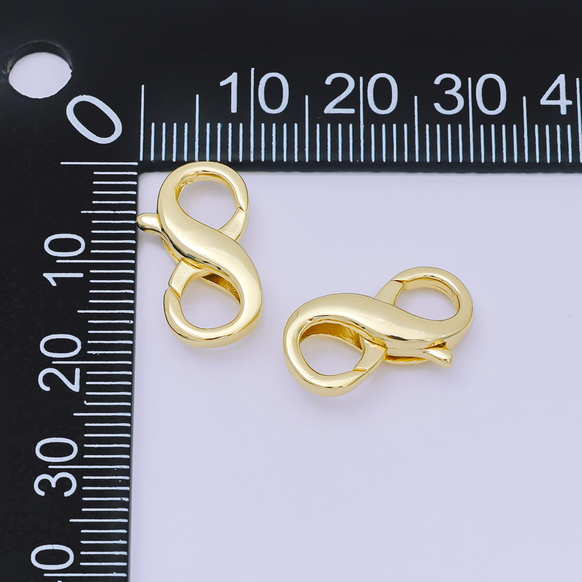 14K Gold Filled 18mm Double Opening Infinity Lobster Clasp Closure Finding in Gold & Silver | Z1339