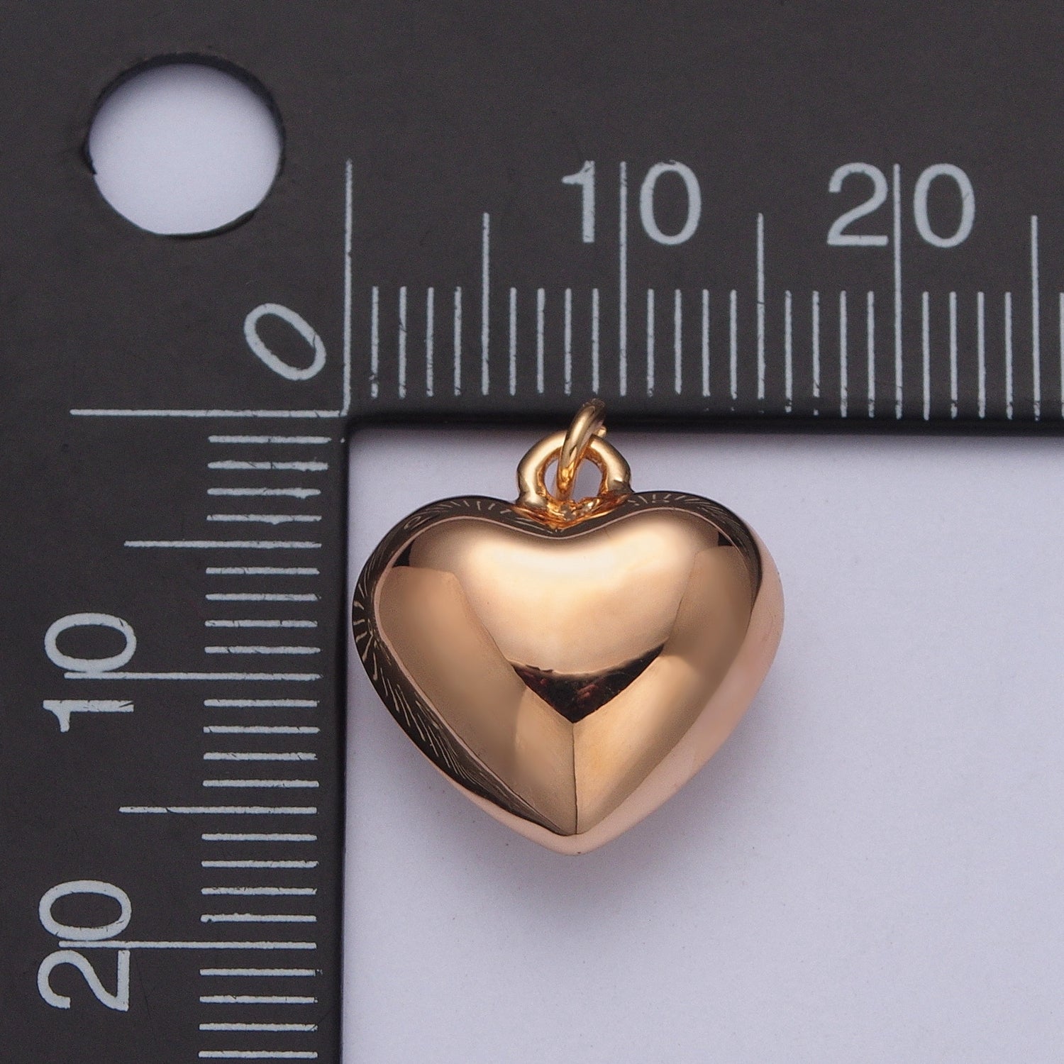 Dije de corazón relleno de oro de 16 quilates para componente de fabricación de joyas de amor de San Valentín | X-202 X-203