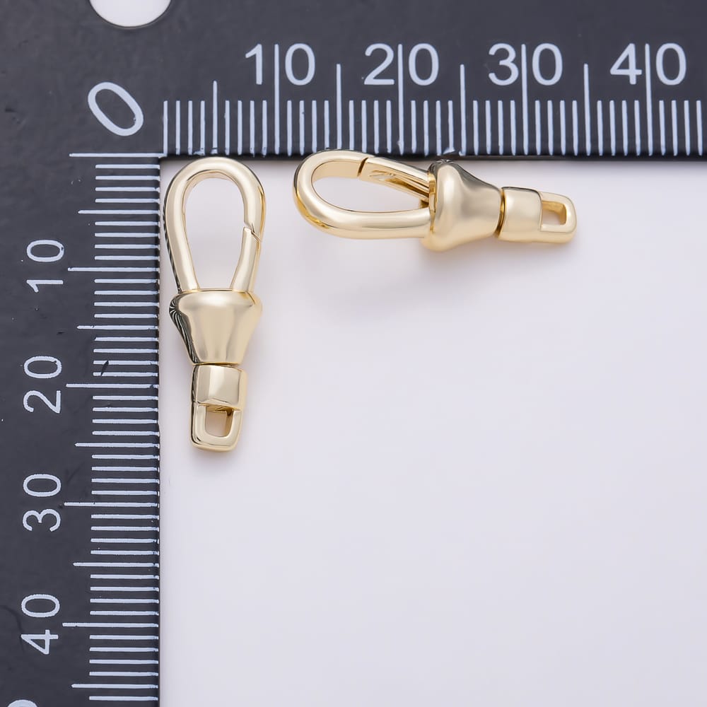 16K Gold Filled 23.5mm Minimalist Triggerless Oval Push Swivel Clasps Enhancer Closure Findings | Findings-00681