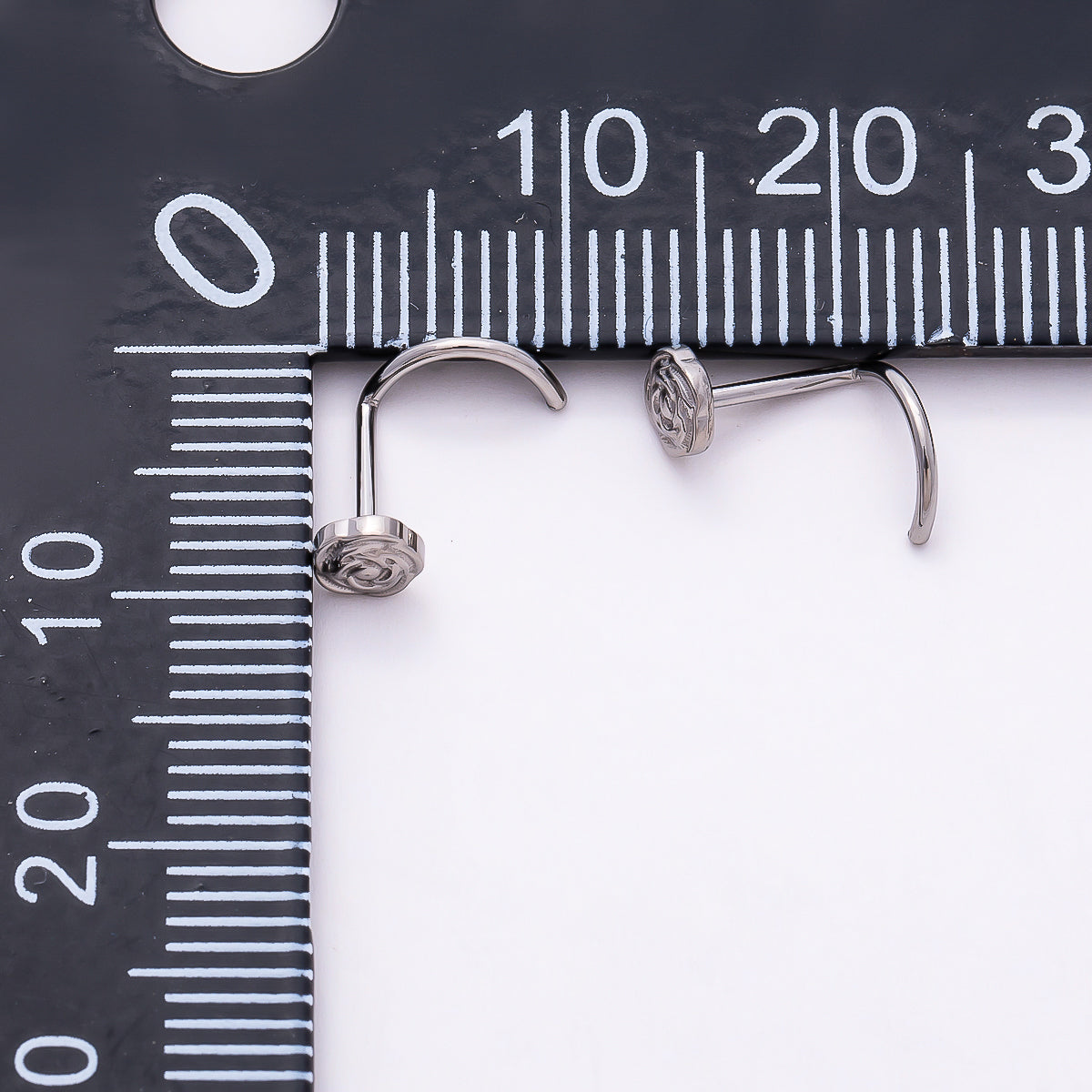 Stainless Steel 4mm Minimalist Rose Flower Cartilage Nose Single Piercing Stud in Gold & Silver | Findings-00222 Findings-00223