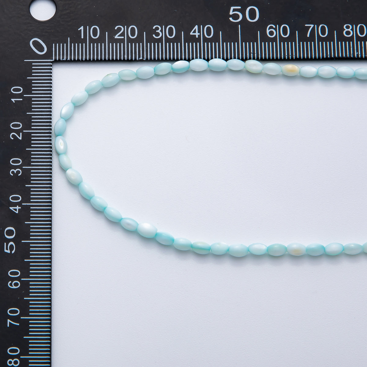 4mm x 3mm Blue, Purple Shell Pearl Oval Gemstone Strand | WA-03495 WA-03496