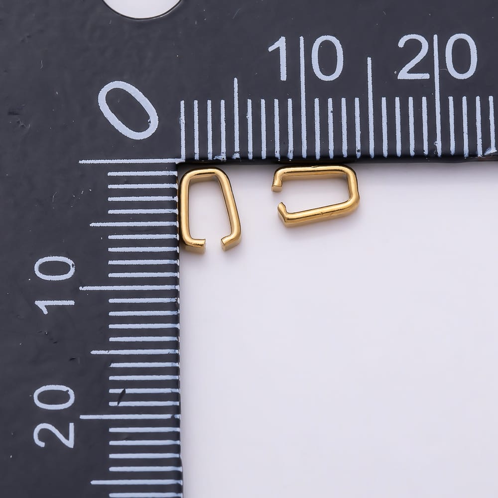 Stainless Steel 6mm Minimalist Rectangle Hook Pendant Clasp Closure Enhancer Findings by 10 Pieces | Findings-00217