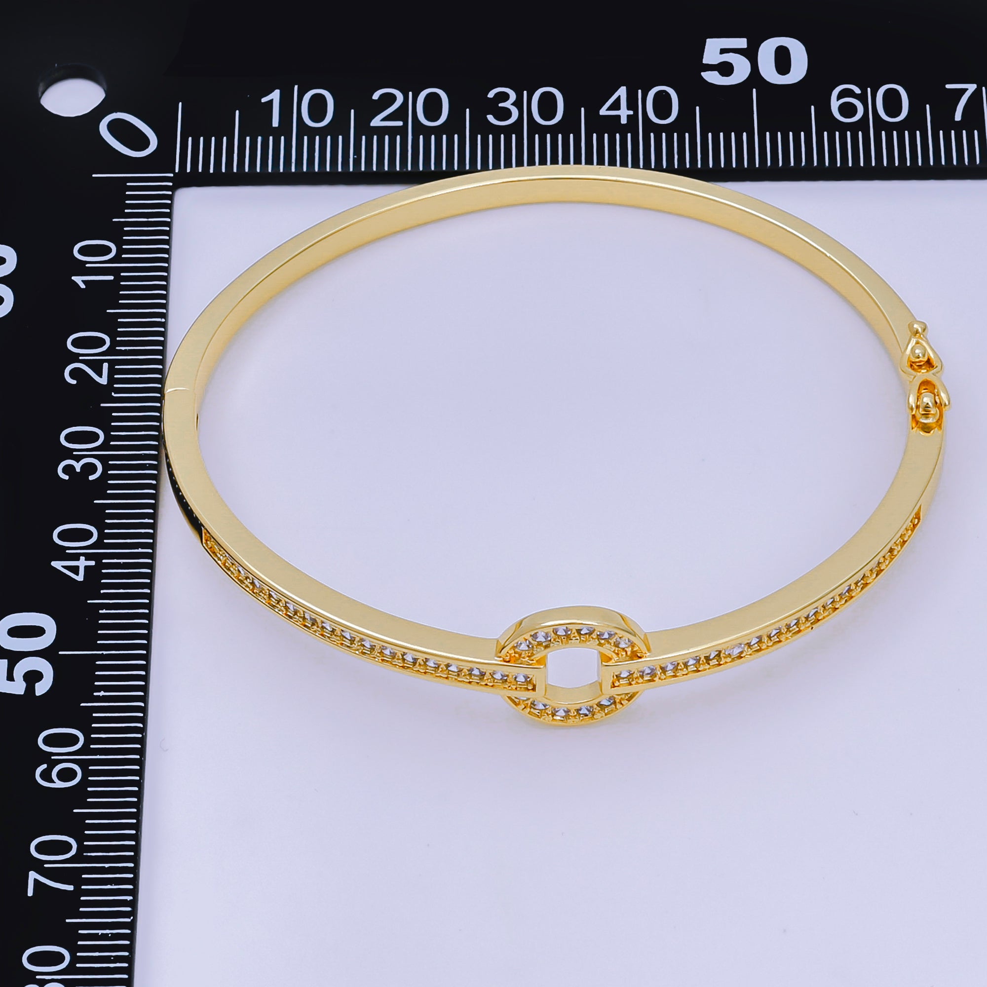Gold bangle Bracelet Octagon with CZ Bracelets, Wrap Bracelet, Cubic Zirconia Jewelry For Christmas Gift Gold Diamond Minimalist Cuff | Hinged Cuff | Open Gold Cuff | Gift for her WA-426 Clearance Pricing