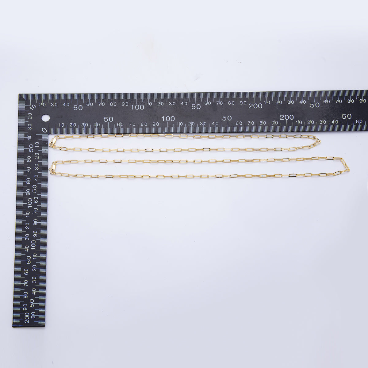 16K Gold Filled 7.5mm Minimalist Paperclip Chain 20 Inch Necklace | WA-04120
