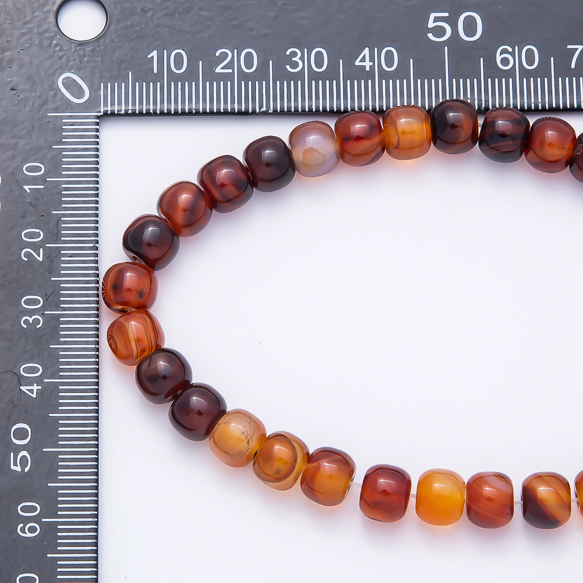 8mm Natural Gemstone Rounded Cube Bead Strand Finding | WA-00024 WA-00034