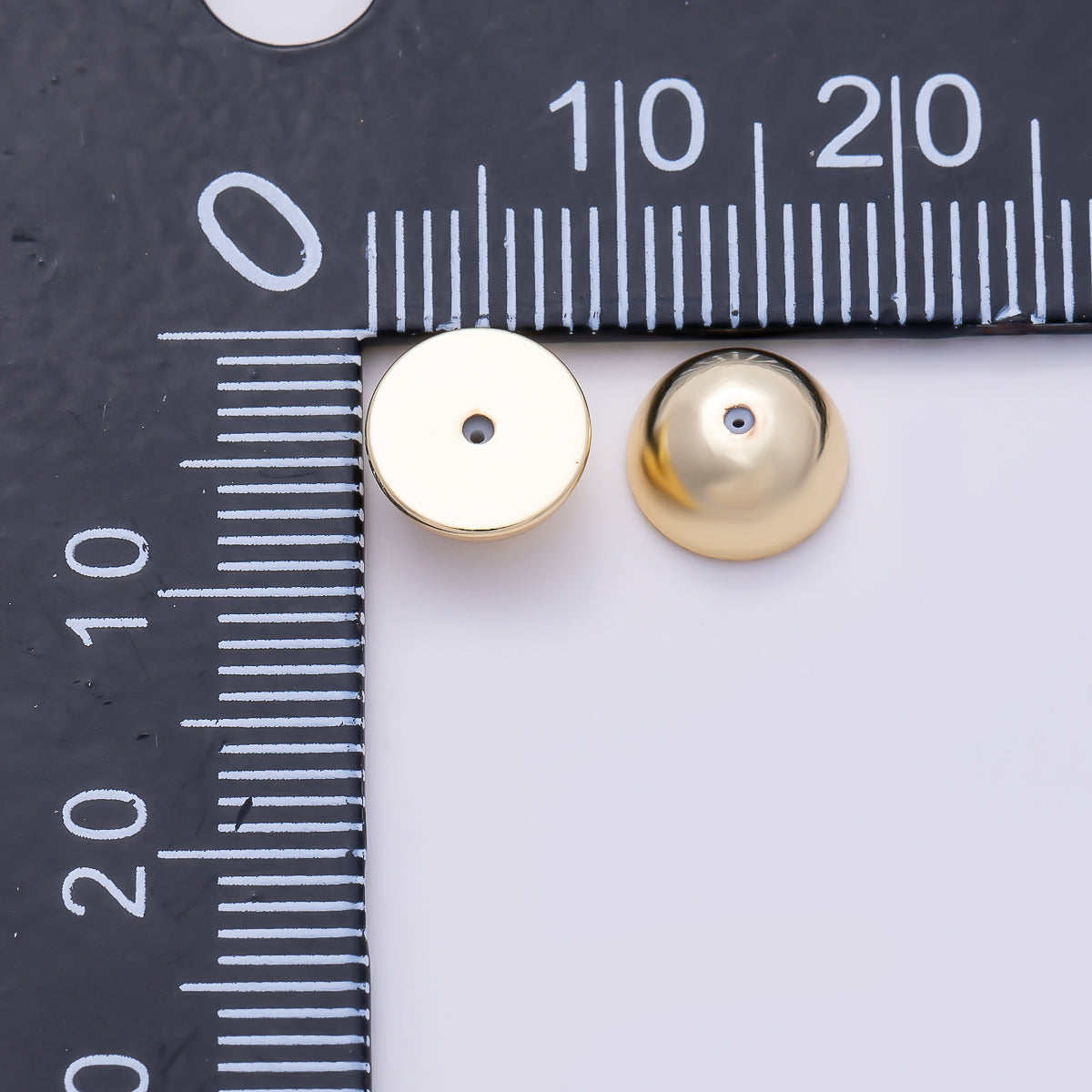 16K Gold Filled 8mm Minimalist Dome Silicone Stopper Earring Backs Findings Set by 8 Pieces | Findings-00504