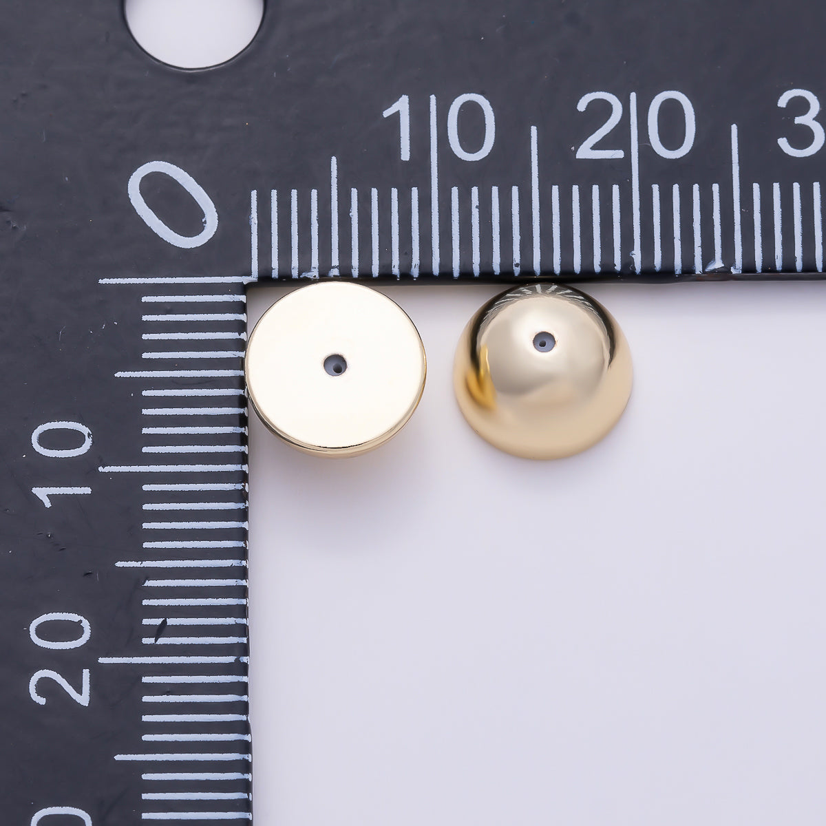 16K Gold Filled 9mm Minimalist Dome Silicone Stopper Earring Backs Findings Set by 8 Pieces | Findings-00505