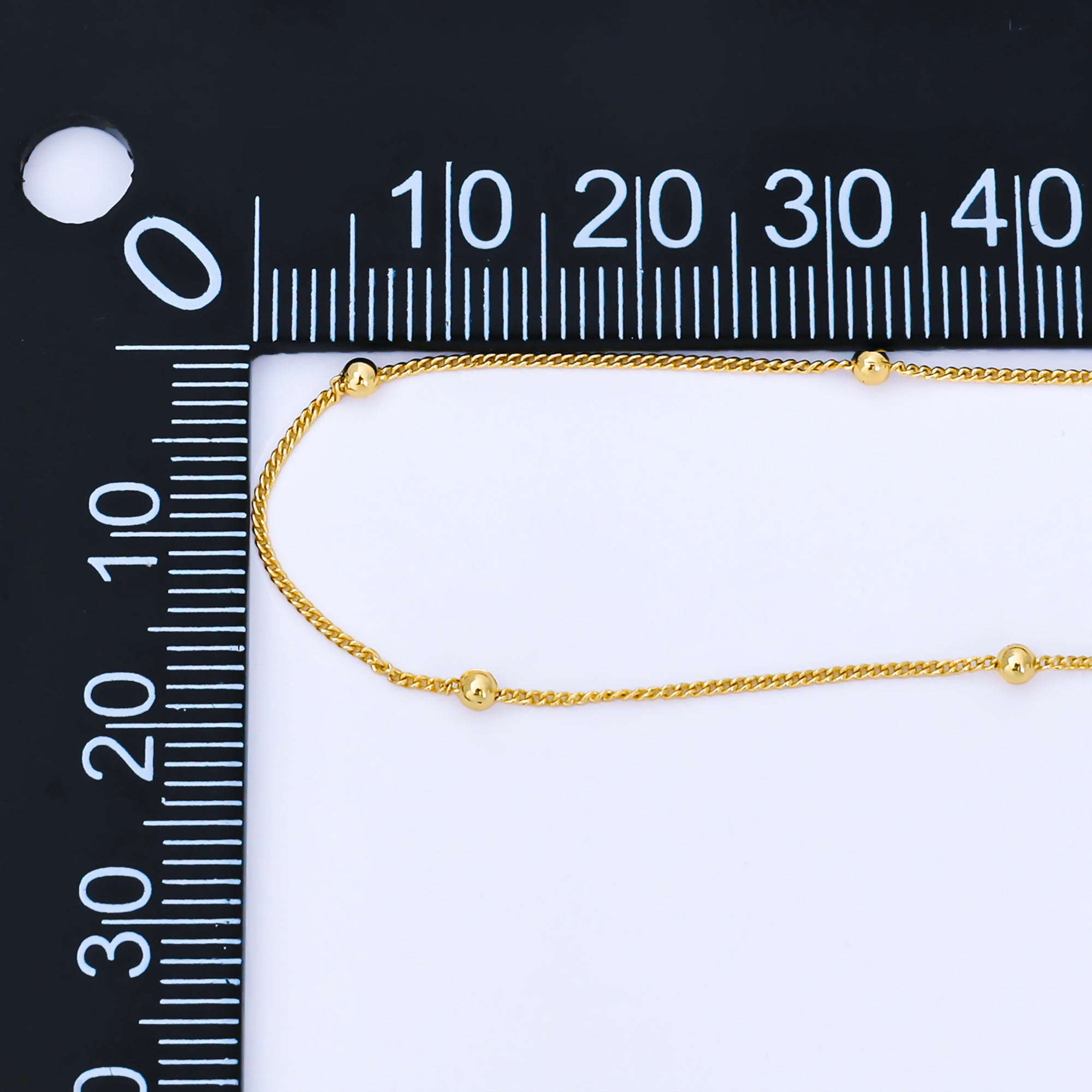 24K Gold Filled 2mm Satellite Curb Unfinished Chain by Yard | Roll-1998