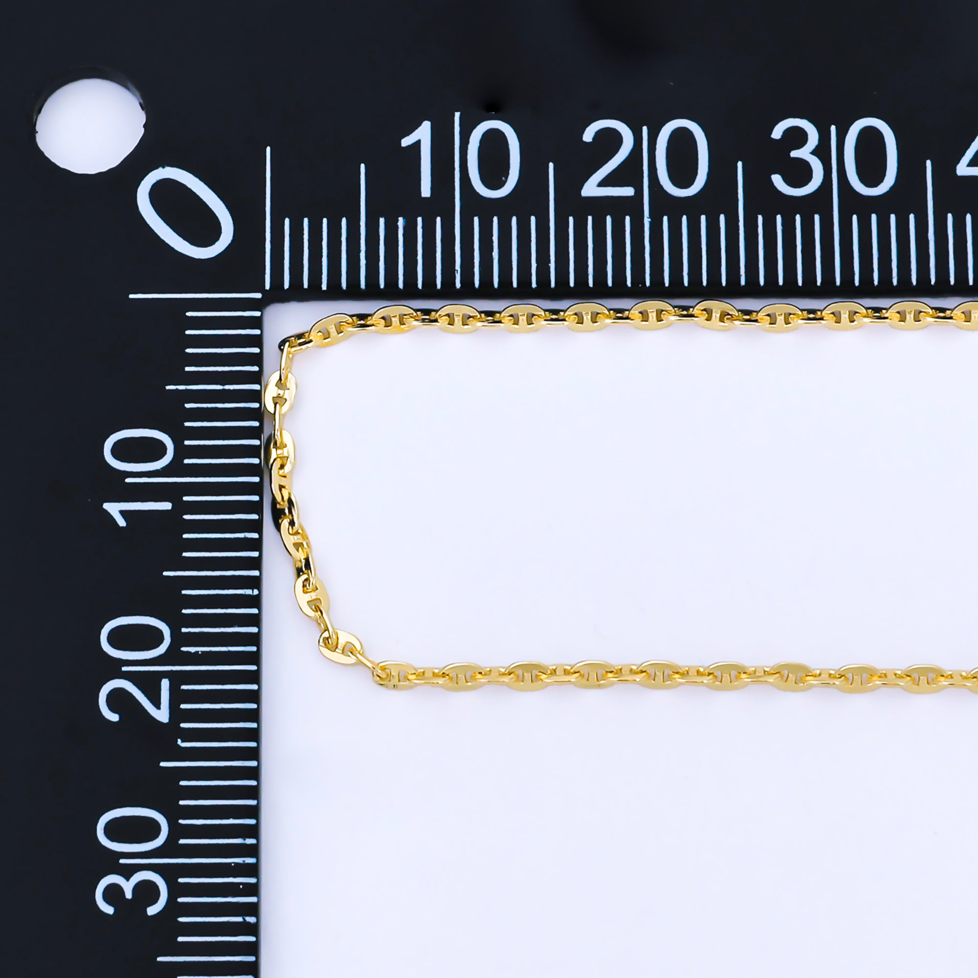 24K Gold Filled 1.5mm Minimalist Mariner Anchor Unfinished Chain by Yard | Roll-2001