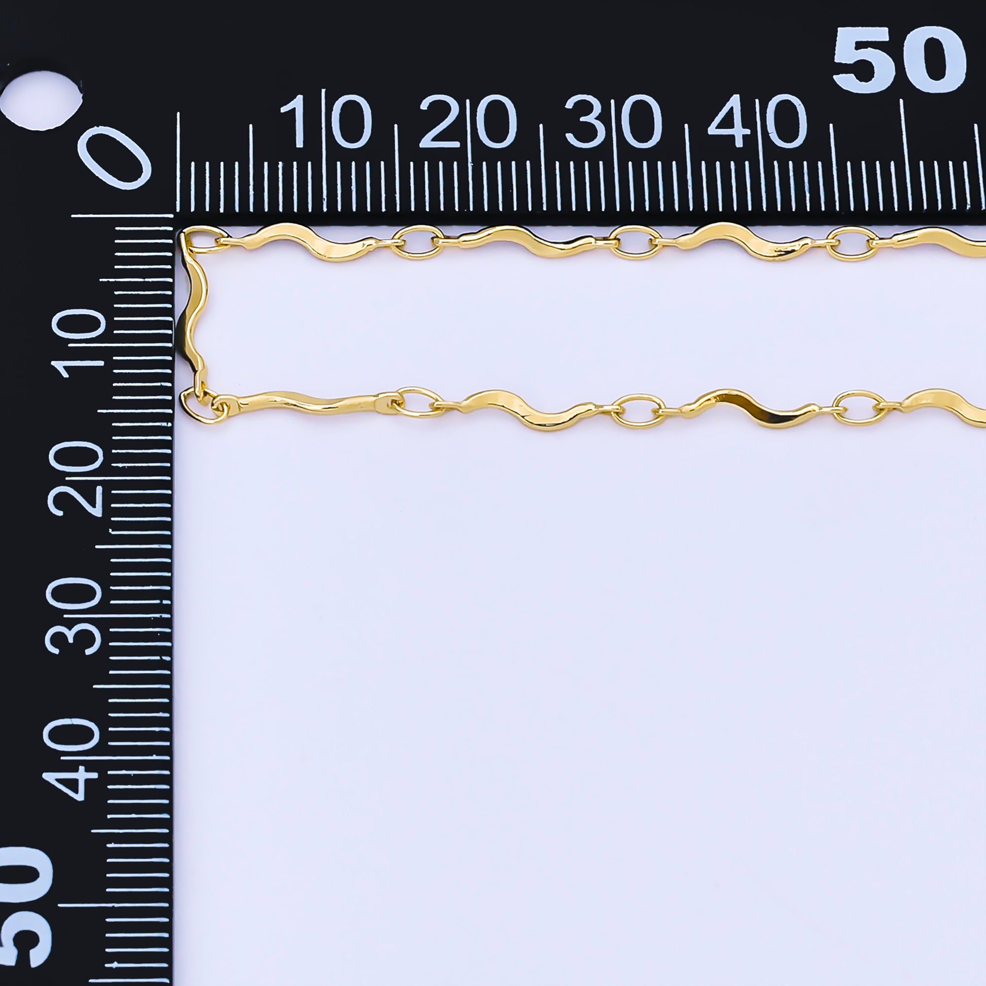 24K Gold Filled 1.7mm Curved S-Link Unfinished Chain by Yard | Roll-2024