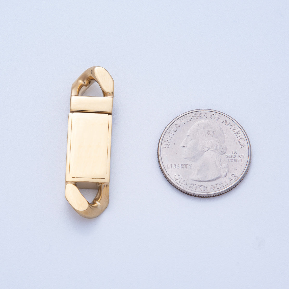 Stainless Steel 30.5mm, 40.5mm Minimalist Curb Chain Insert Clasps Closure Finding | Z1660 Z1661