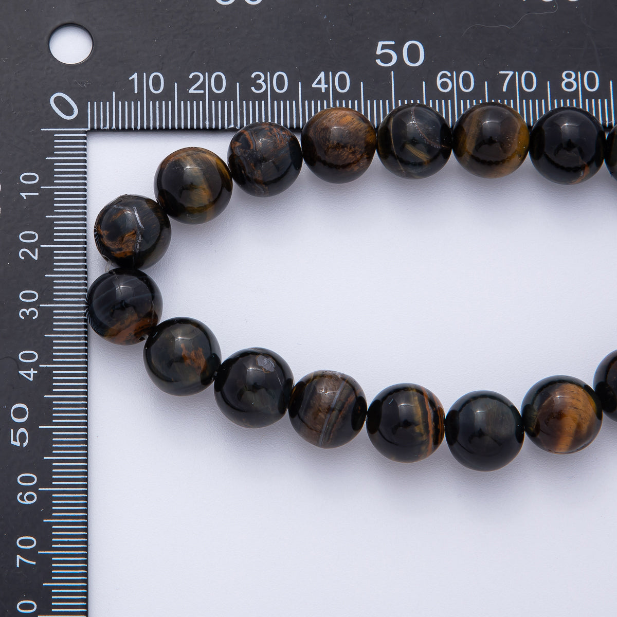 12mm Tiger Eye Round Natural Gemstone Strand Finding | WA-3922