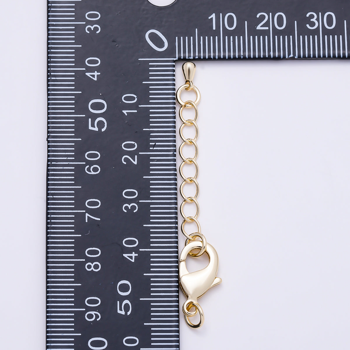 16K Gold Filled 15mm Minimalist Lobster Claw Clasps 2 Inch Teardrop Chain Extender | Findings-00495