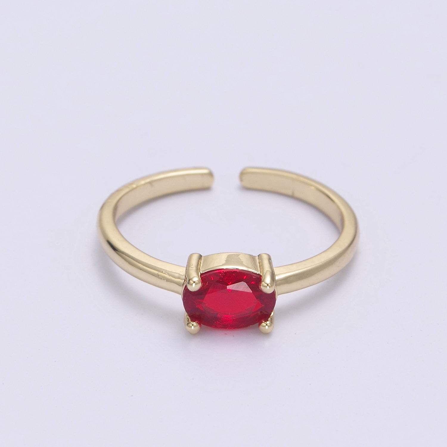 Dainty Solitaire CZ Ring For Minimalist Jewelry U-269 ~ U-274