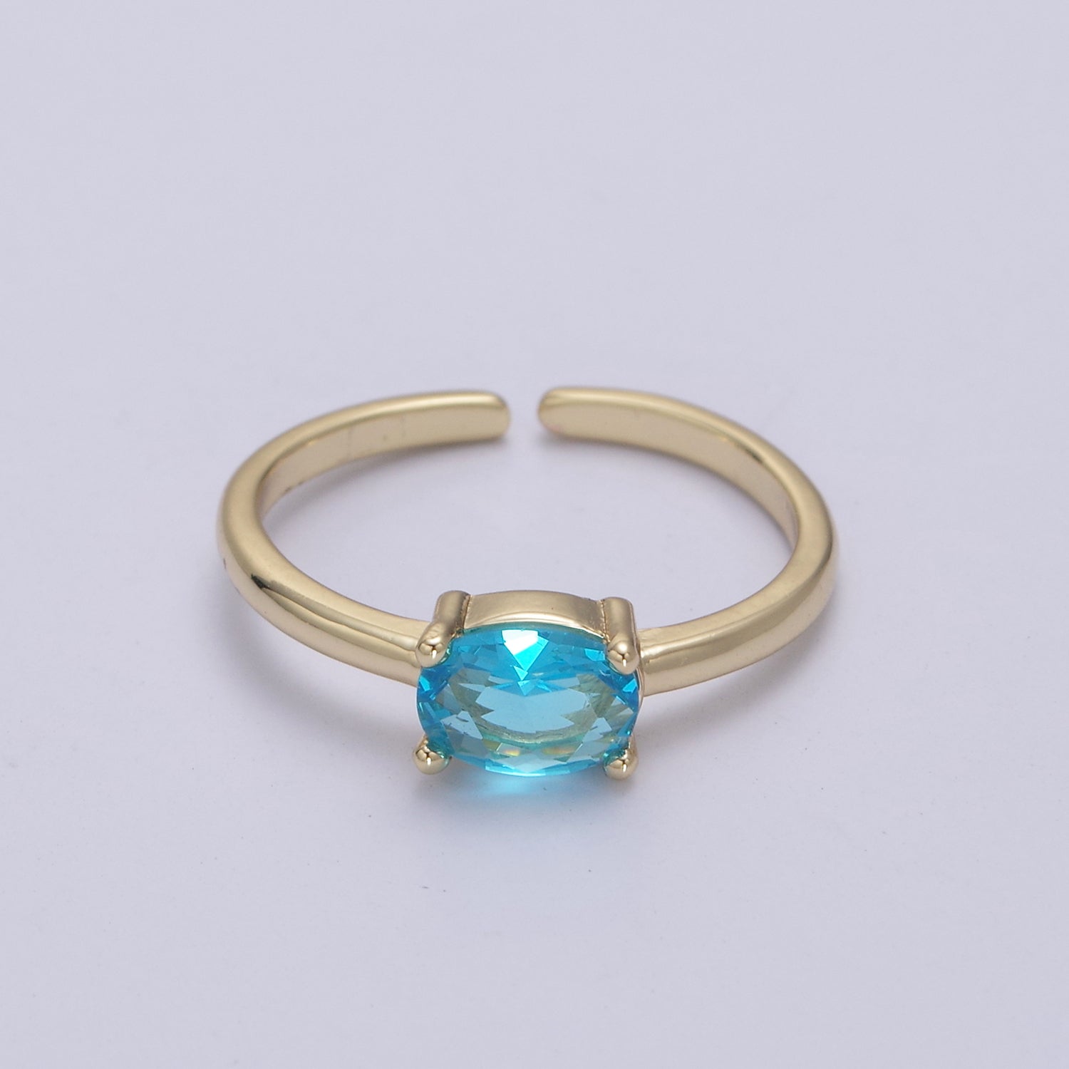 Dainty Solitaire CZ Ring For Minimalist Jewelry U-269 ~ U-274
