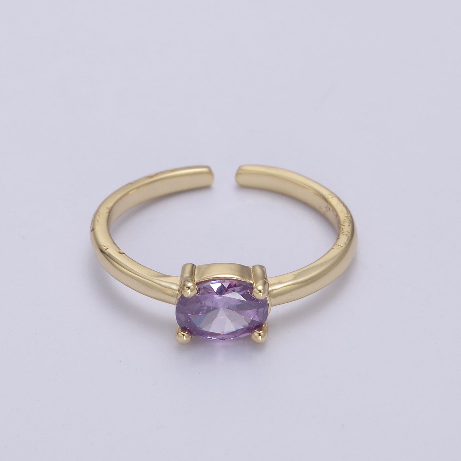 Dainty Solitaire CZ Ring For Minimalist Jewelry U-269 ~ U-274
