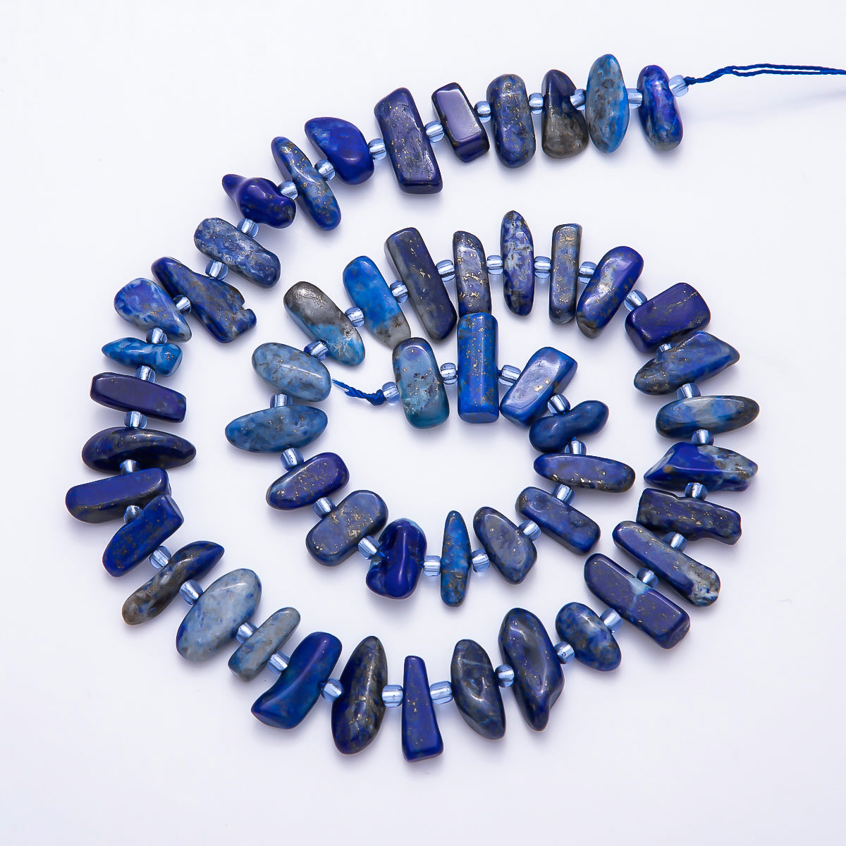 12mm Nero Marquina, Rose Quartz, Aquamarine, Kunzite, Amethyst, Lapis Lazuli Pebble Rondelle Natural Geometric Gemstone Strand Finding | WA-00211