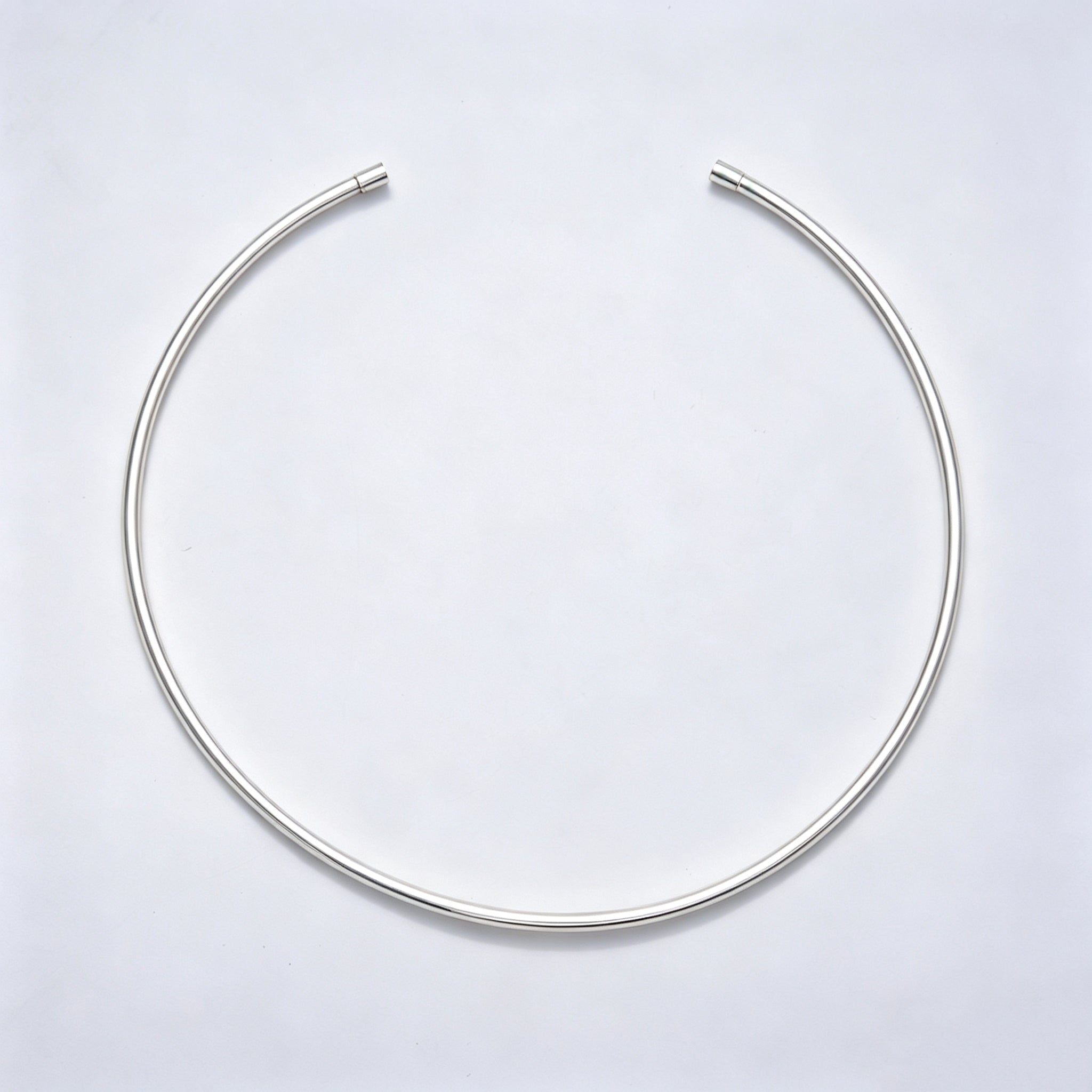 NEW 16K Gold Filled 3mm Tube Choker Floating Collar Necklace in Gold & Silver| WA-00511 WA-00541