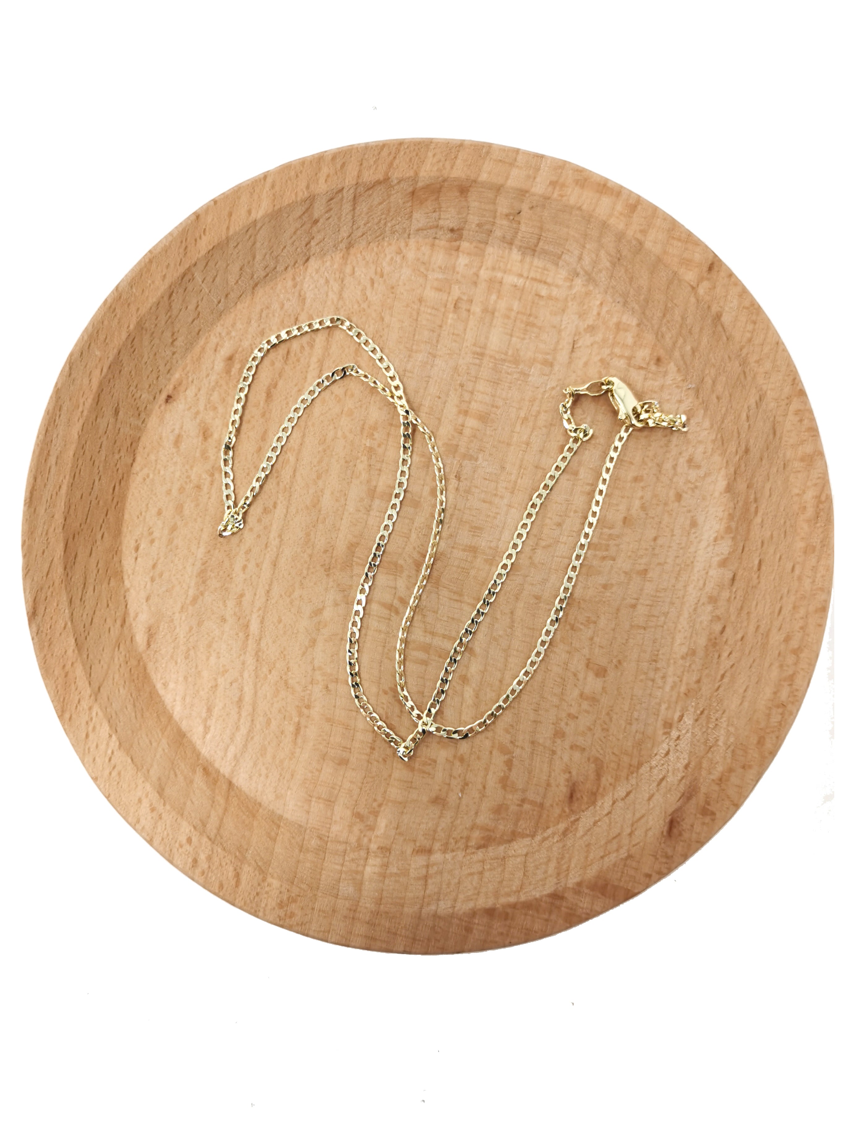 14K Gold Filled 1.8mm Minimalist Curb Chain 17.5 Inch Necklace | WA-01746