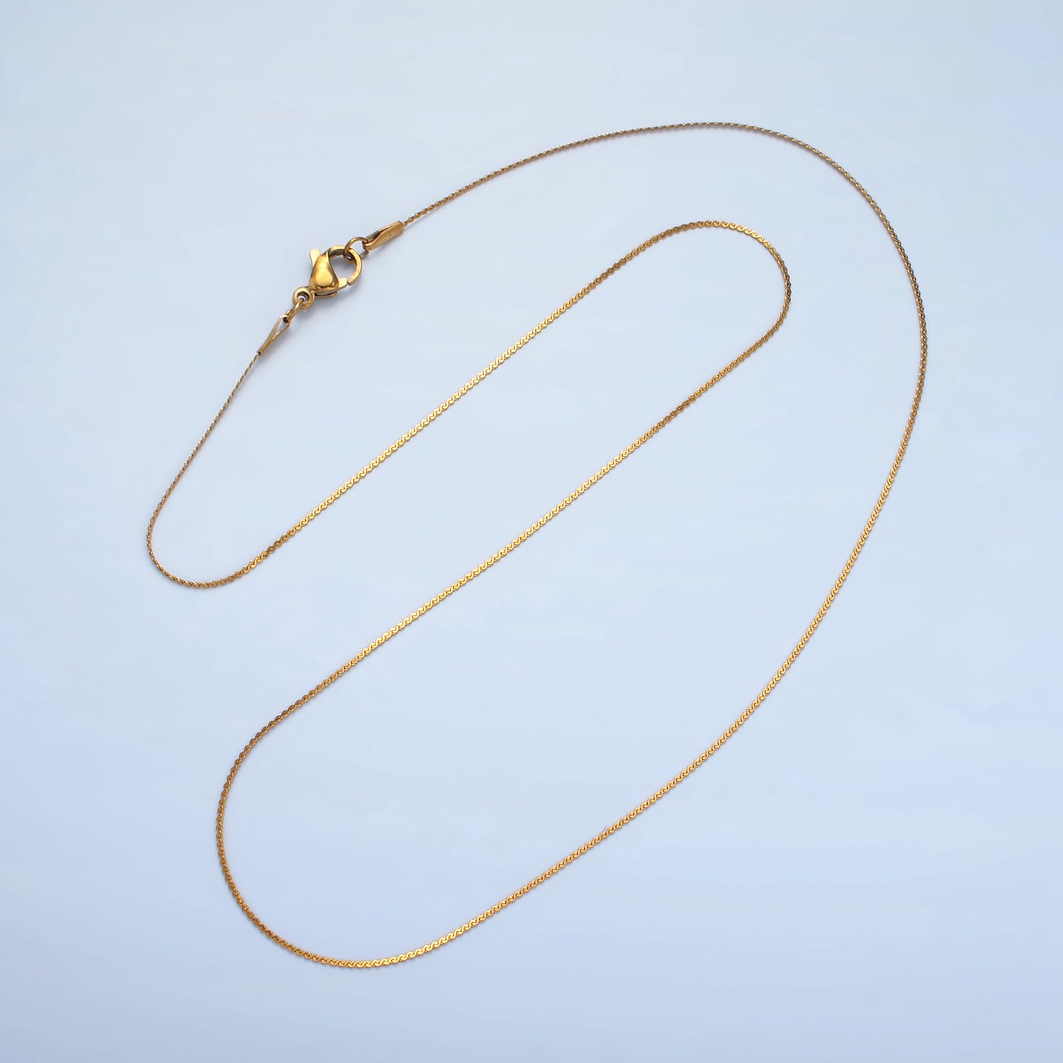 Stainless Steel 1mm Snake Chain 20 Inch Necklace in Gold & Silver | WA-02604 WA-02605