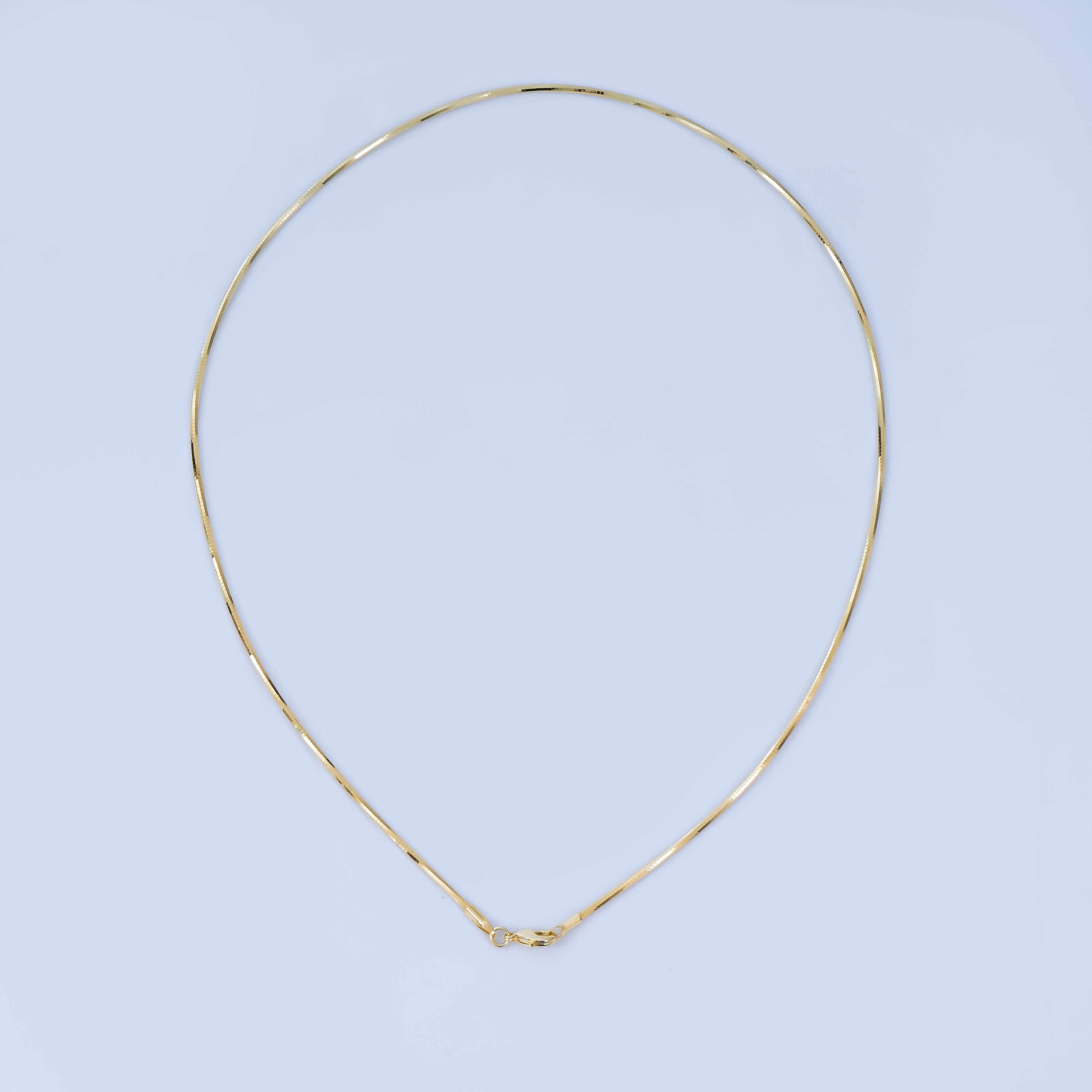 24K Gold Filled Structured Cocoon Chain Necklace in Gold & Silver | WA-3137 WA-3138