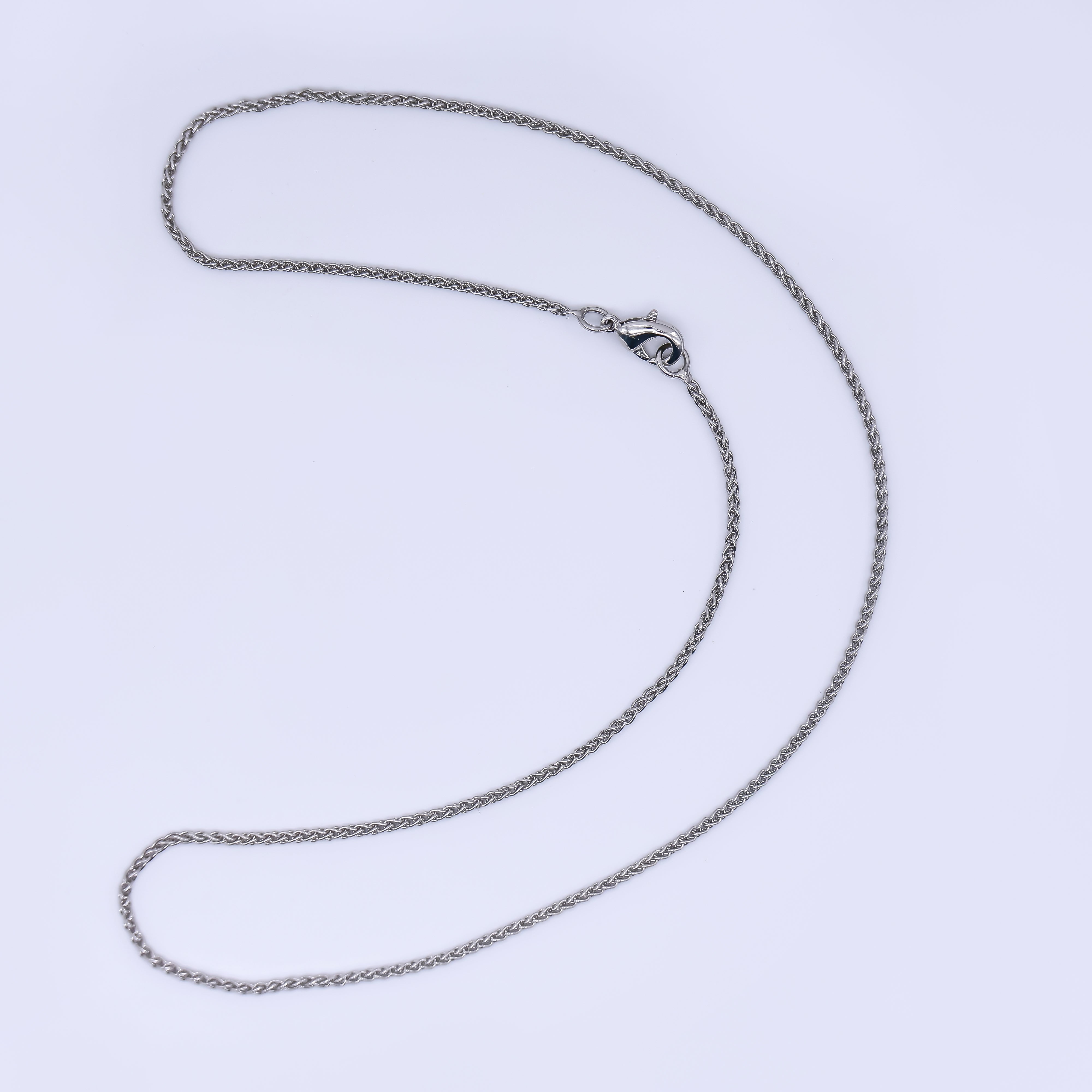 Silver 1.3mm Wheat Chain 16 Inch Choker Necklace | WA-03174