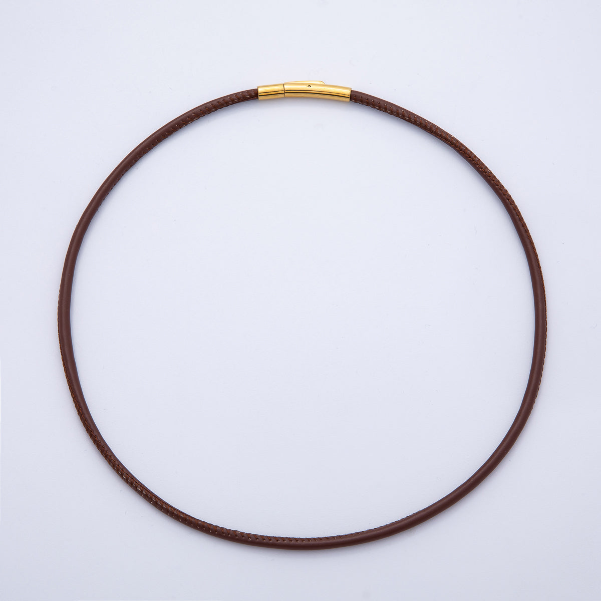 18K Gold Filled 4mm Black, Brown, Red, Blue Fall Faux Leather Cord 19 Inch Necklace | WA-3853 ~ WA-3856