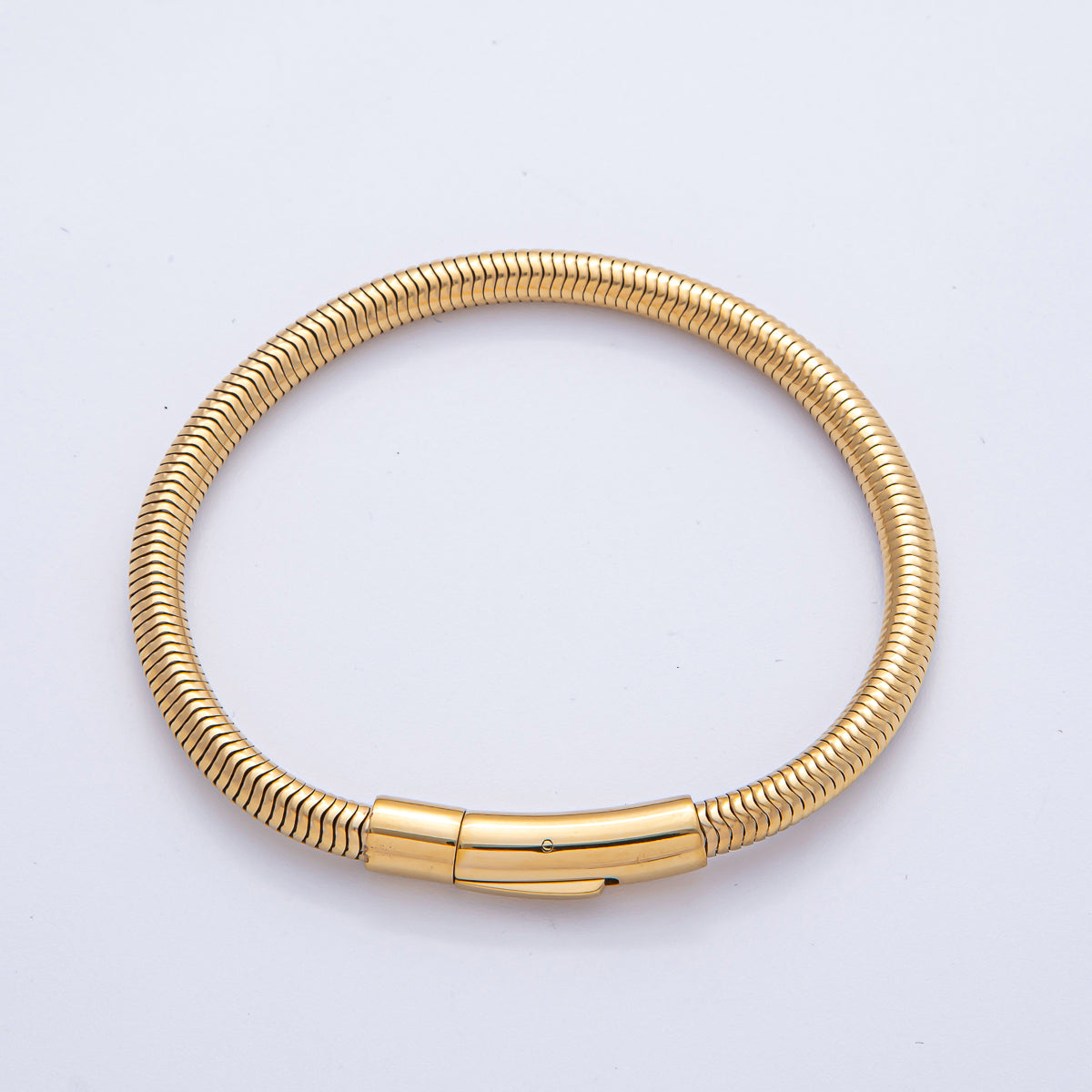Stainless Steel 5mm Minimalist Snake Chain 8 Inch Bracelet | WA-3859