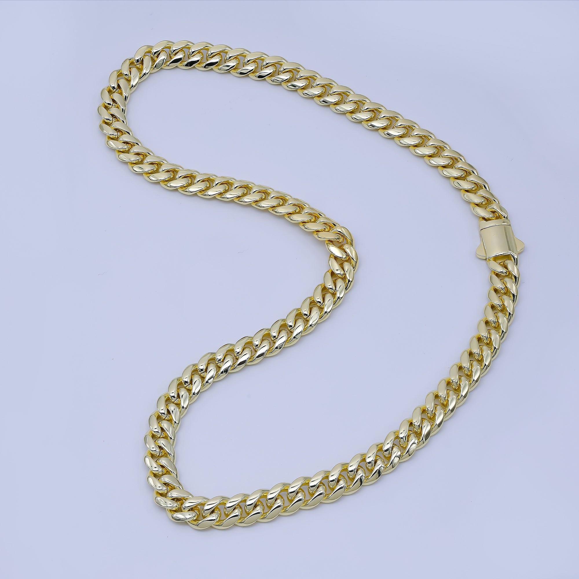 Chunky Gold Stainless Steel Men's Cuban Link Chain Necklace 18.11” Long, 12mm Wide WA-3908
