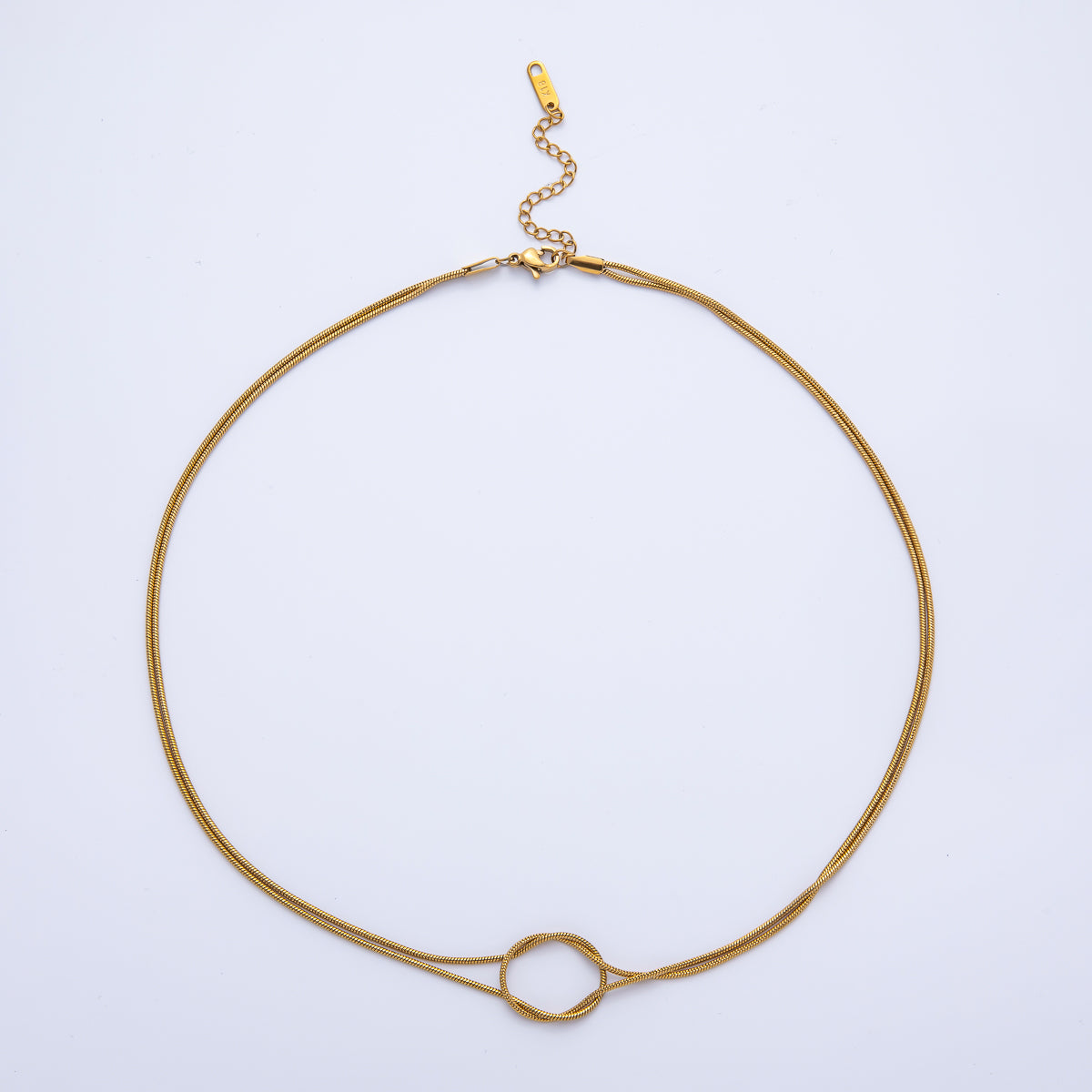 Stainless Steel 1.2mm Knot Snake Chain 18 Inch Necklace in Gold & Silver | WA-3995 WA-3996