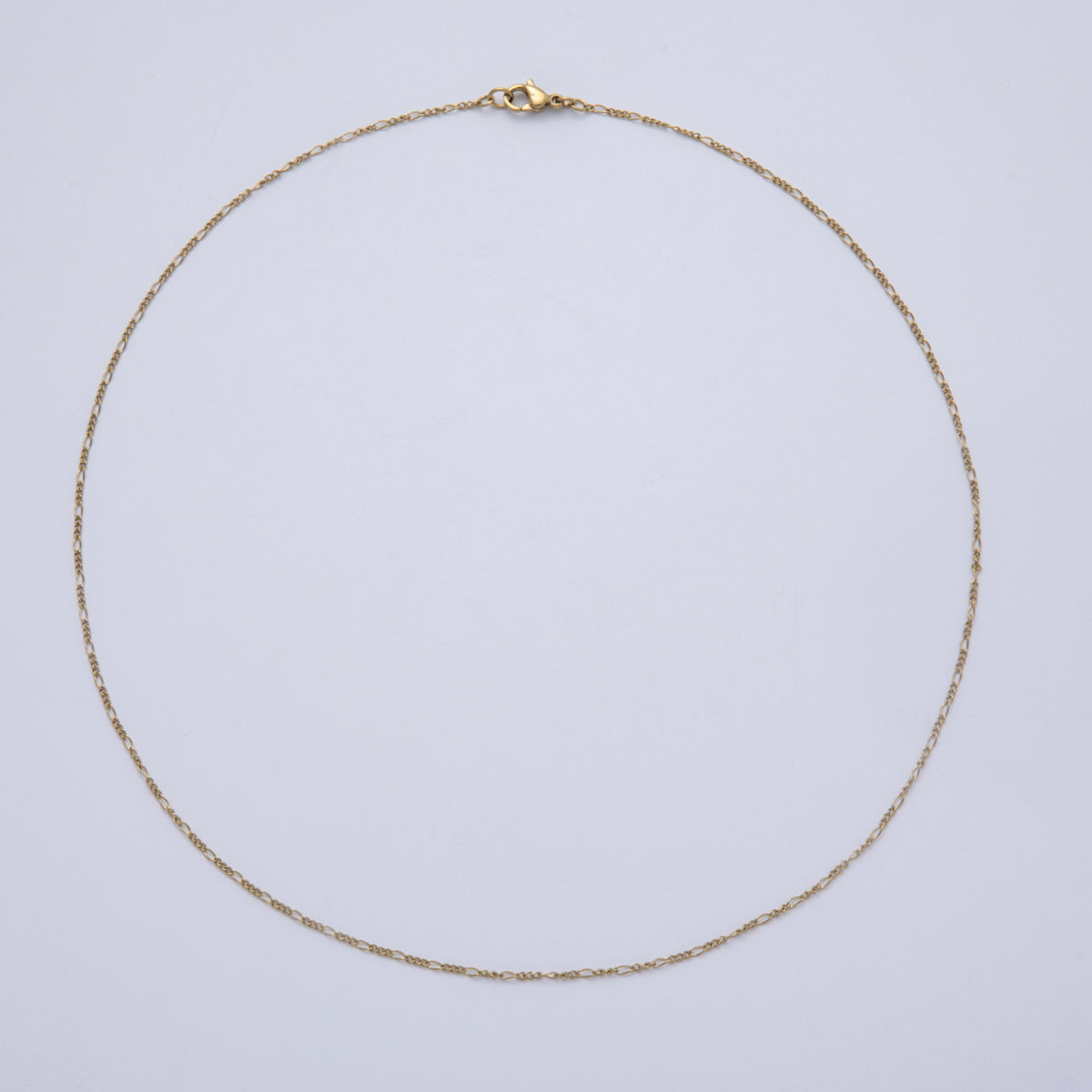 14K Gold Filled 1.4mm Dainty Minimalist Figaro Chain 18 Inch Necklace | WA-4083
