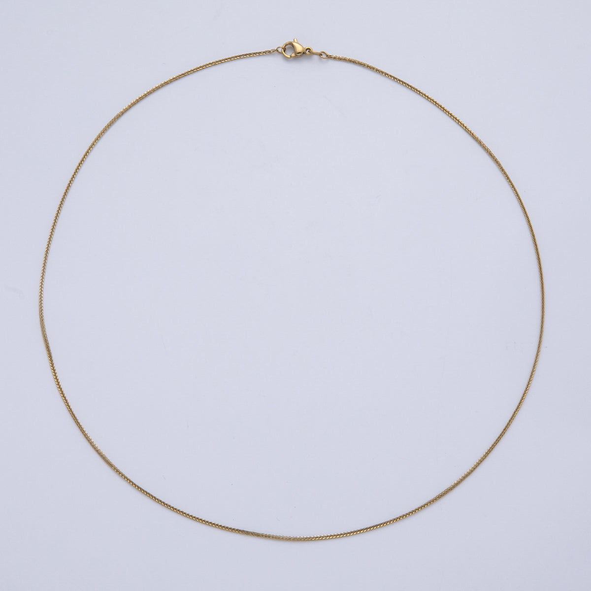 14K Gold Filled 0.6mm Minimalist Foxtail Chain 18 Inch Necklace | WA-4086