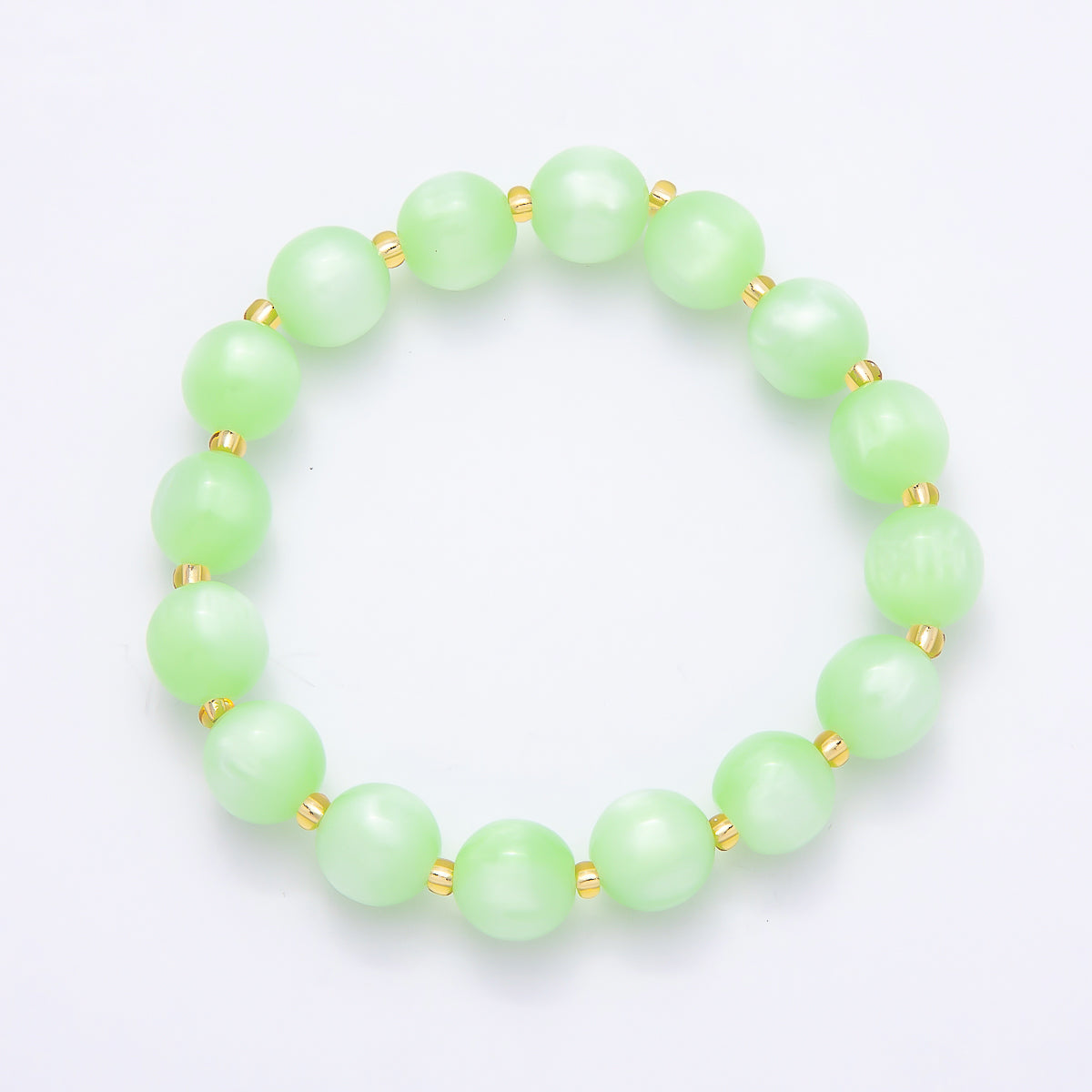 Stainless Steel 10mm Geometric Resin 7 Inch Stretch Bracelet | WA-04539 ~ WA-04546