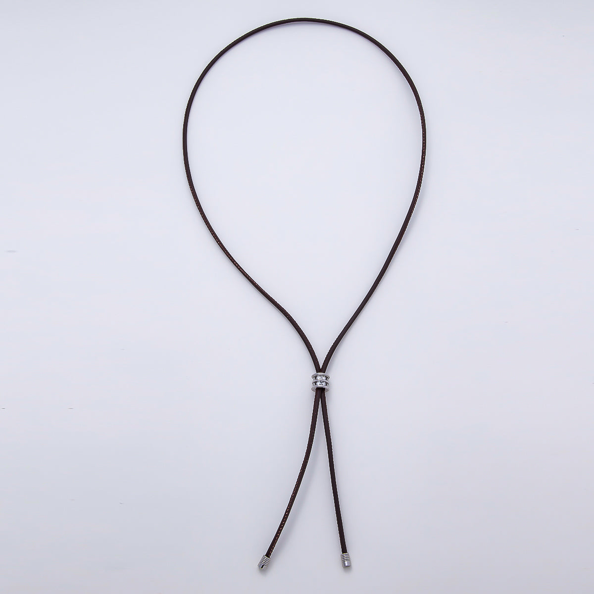 Dainty 5mm Leather Bolo Slide Adjustable 31 Inch Lariat Necklace | WA-04589 ~ WA-04591