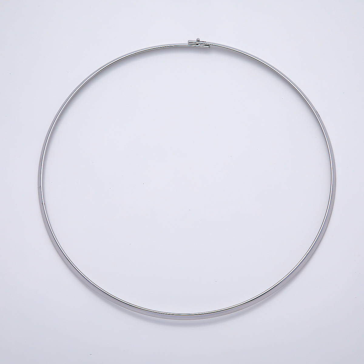 NEW 16K Gold Filled 3.3mm Flat-Edged Floating Collar Torque Necklace in Gold & Silver | WA-04675 WA-04676