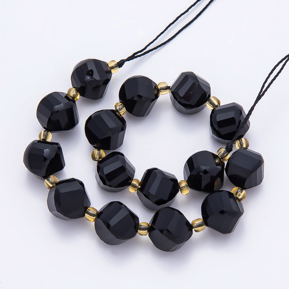 9mm Natural Gemstone Round Multifaceted Beads Strand Finding | WA-04760 ~ WA-04770