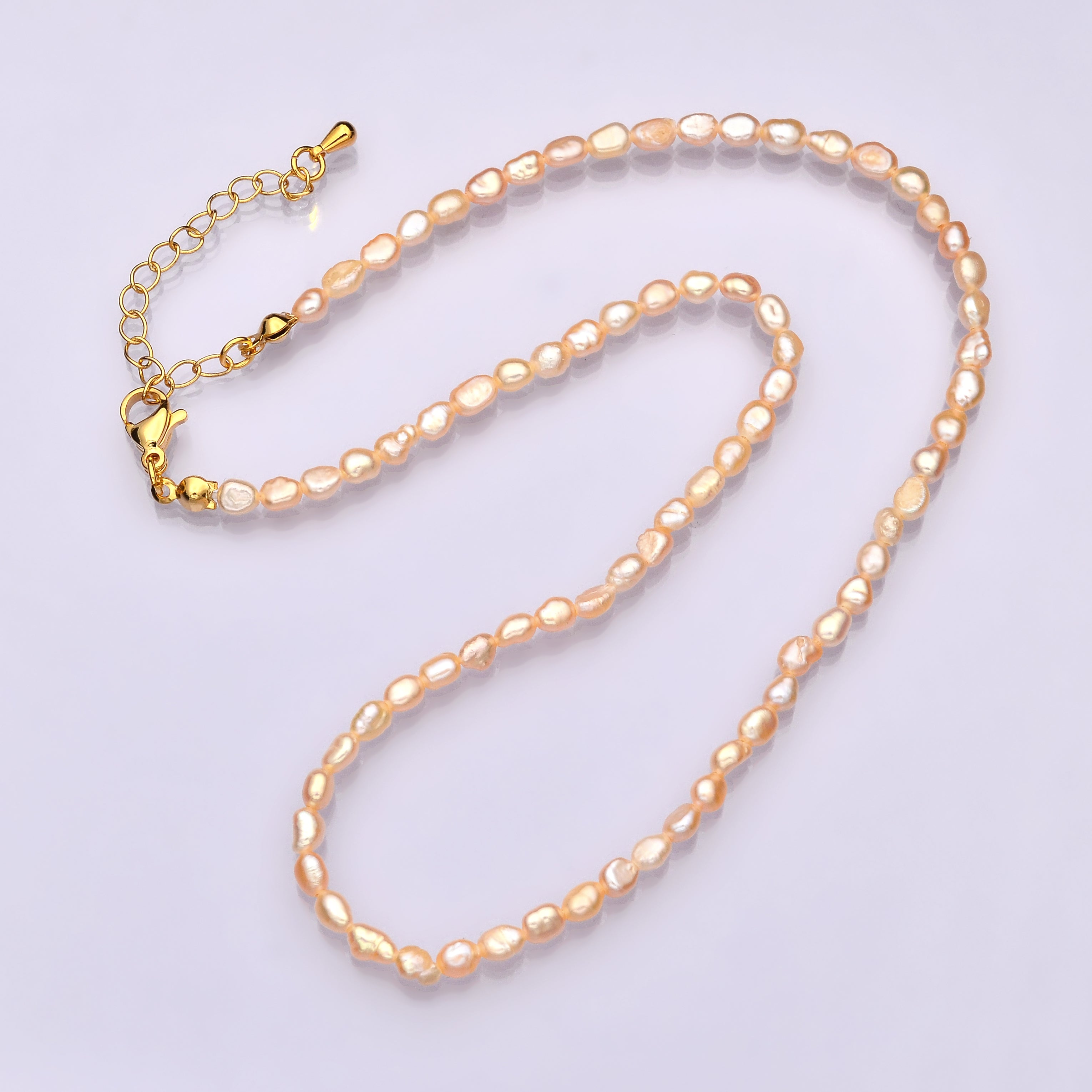 Dainty Pearl Choker Necklace - Blush Pink Bridal Wedding Jewelry - Bridesmaid Jewelry - Fresh Water Pearl Jewelry | WA-705 Clearance Pricing