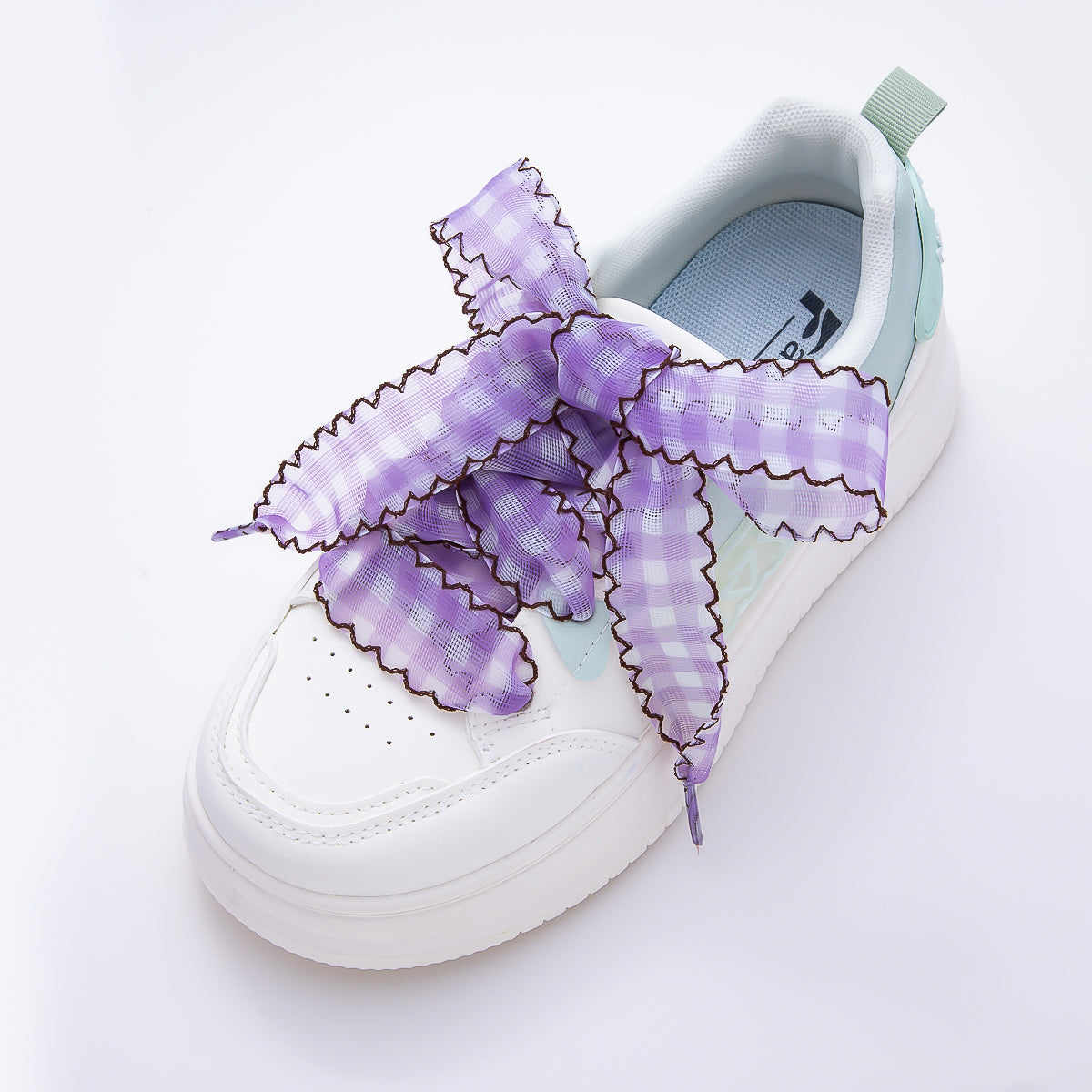 Colorful Outline Checkered Gingham Ribbon Shoelace Accessories | WB-00015 - WB-00019